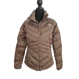 The North Face Puffer Jacket Womens S Green Brown 550 Down A6ET Gorpcore Classic